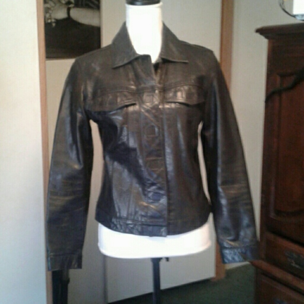 GAP black leather jacket